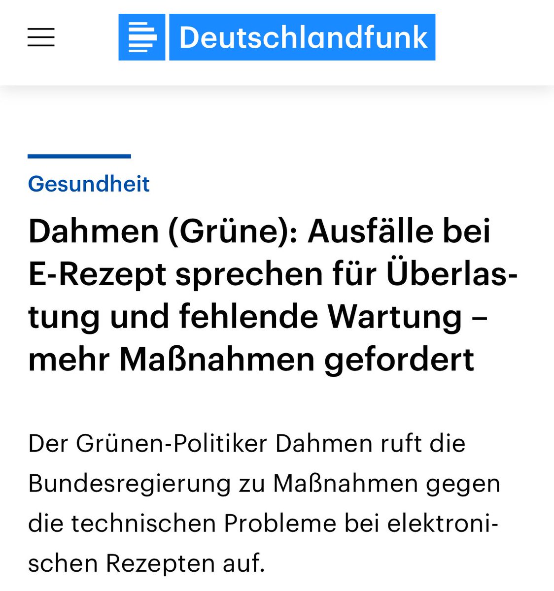 Das E-Rezept ist ein großer Fortschritt - wenn es funktioniert.

Damit es verlässlich wird, muss Ministerin Warken jetzt handeln:

💡 Technik modernisieren
📢 Transparent informieren
📖 Digitalagenturgesetz beschließen

Nur so wird aus digitalen Tools echte Versorgungssicherheit.