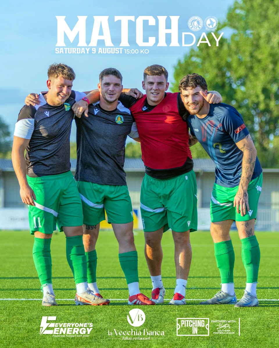 BishopsCleeveFC's tweet photo. And so it begins...

🆚 @LarkhallAFC
📆 Saturday 9th August
🎫 Gates 1pm
🕒 Kick Off 3pm
🏟 Everyone's Energy Kayte Lane Stadium GL52 3PD
🏆 @SouthernLeague1 Division 1 South
🍔 Food &amp; Drink
🚗 FREE on site parking
🎧 Pitchside DJ
🧢 Club Shop
🥩 Raffle https://t.co/Ke4Fp64y1l