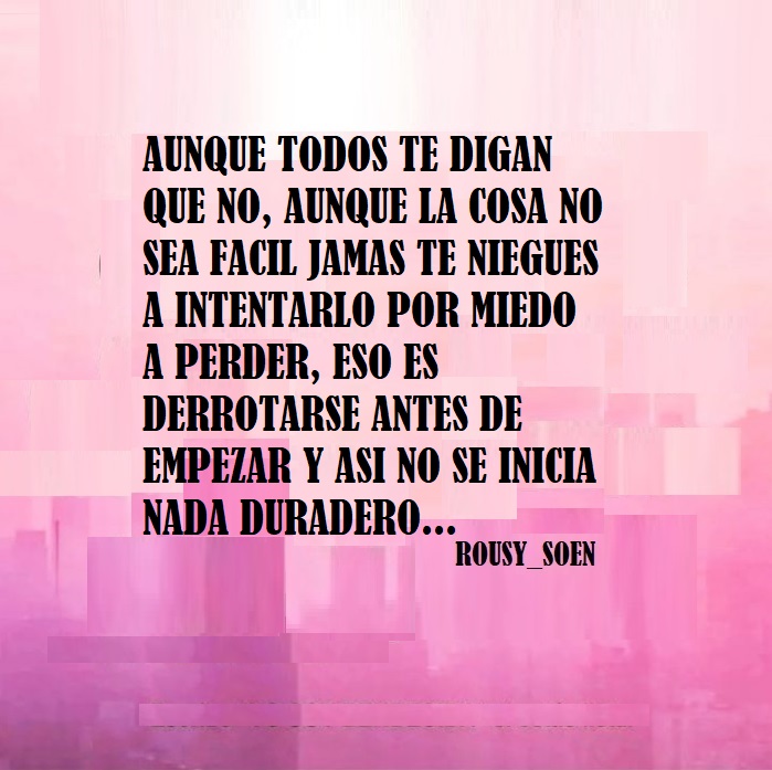 hay quien prefiere ahogar su propia voz al preferir escuchar otras opiniones que las suyas propias.  Por temor... y ya sabemos lo que el miedo te hace hacer... Nada.  Por eso persevera en tu intención y escuchate más. Saludos a <a href="/todos/">todos</a> . <a href="/destacar/">ISABEL FERNANDEZ AR</a> .