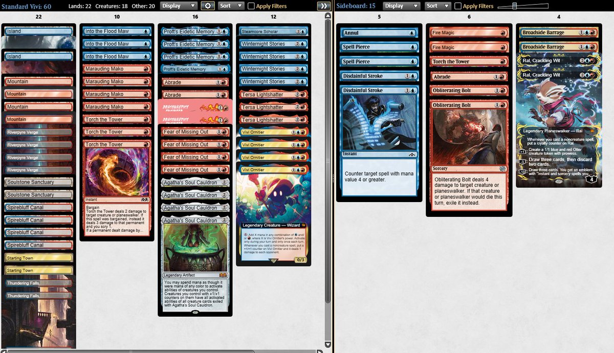 Grabbed the list that <a href="/Nammersquats/">Nam Dang</a> won a challenge with and got pretty close myself! Lost to the mirror in the swiss after punting badly and then to a super cool monored dragons deck! This Izzet stuff is really something. Only played like 4 matches with it before this challenge