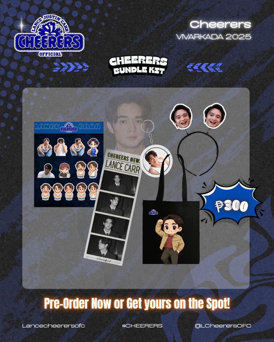 LCheerersTrends's tweet photo. Hi Cheerers! 💙
We’re beyond excited to finally share the news — our Official Lance Cheerers Merch is dropping at Vivarkada Con! 🎉💥

https://t.co/onzcgTyV5x https://t.co/AIICLyJeAX