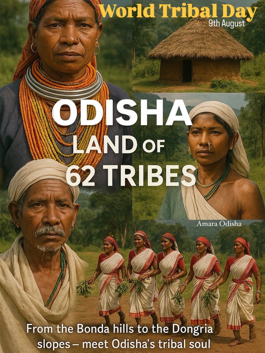 amara_odisha's tweet image. #WorldTribalDay
 “Odisha is not just a land of temples — it’s a land of tribes, stories, and living traditions.

#AmaraOdisha #TribesOfOdisha #PVTG #DongriaKondh #BondaTribe #TribalCulture #ExploreOdisha #IncredibleIndia #OdishaHeritage #OdishaTourism