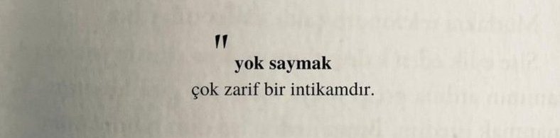 Kaybedlerklbu's tweet photo. "Yok saymak çok zarif bir intikamdır." https://t.co/o2lxSt8GWY