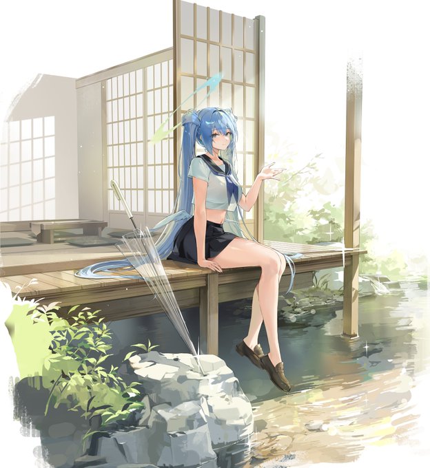 동료 작가님들과 함께 OC스터디로 그렸던 일러스트입니다.🌂 