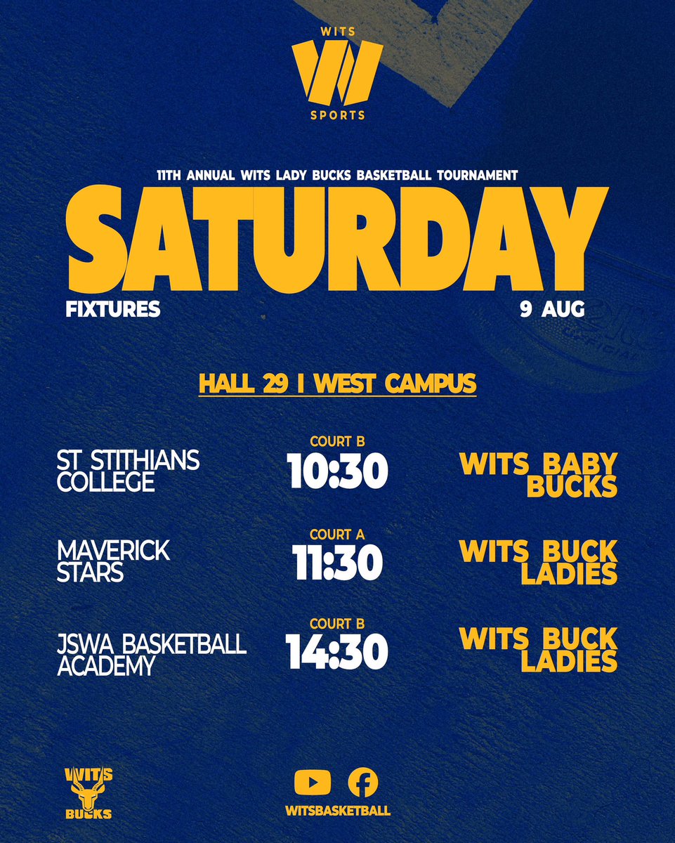 Final stretch of your #2k25LB tournament! 💙💛 

Let’s go Wits!! 🔥

#witssport #witsbasketball #witsladybucks #filluphall29