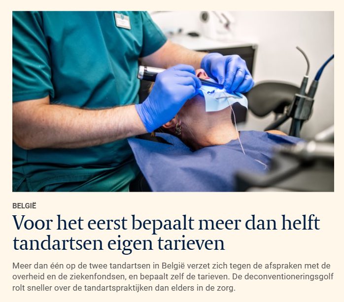 Tandartsen zeggen “nee” tegen staatsgeneeskunde👇

Als overheid hand overspeelt…