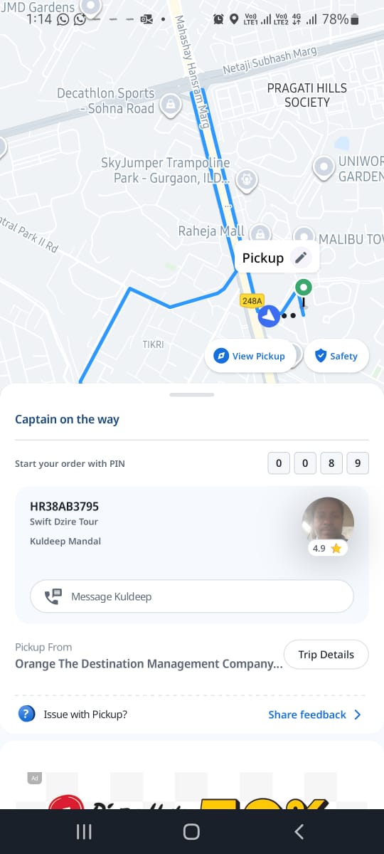 sauravjoshi09's tweet image. Meet the &apos;Yay you&apos;ve got a star rated driver of @rapidobikeapp who will make you wait till ages and never comes. The customer care service of Rapido is the worst and pathetic.
