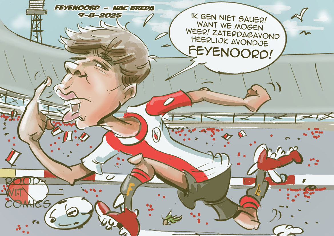 We mogen weer! Matchday cartoon! 
Rood- Wit comics #feyenoord #eredivisie #voetbal