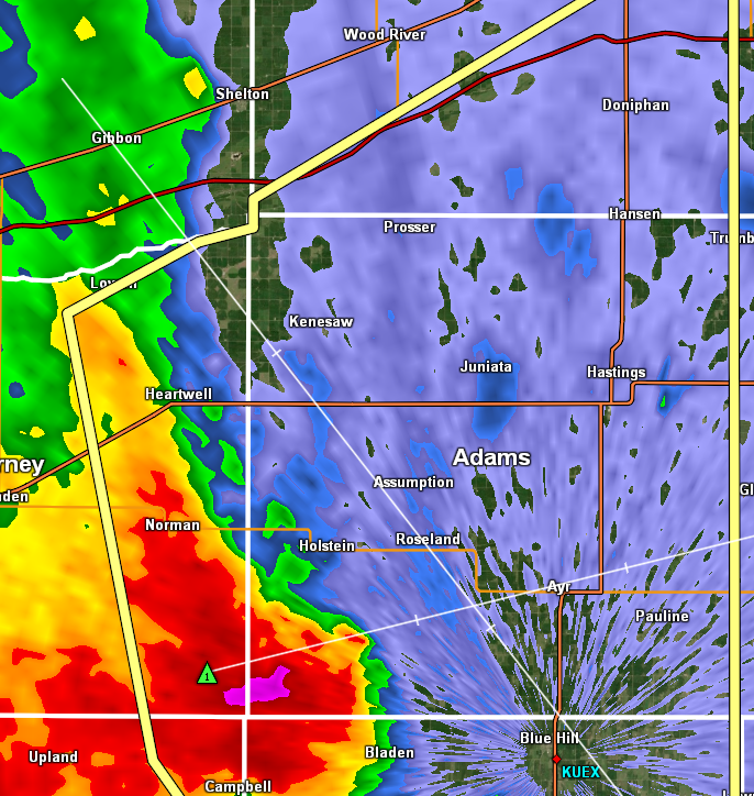 AdamsEmergency's tweet image. TSTORM WARNING CONTINUES for Adams County 8/9/25 - Expect STRONG WINDS and RAIN in about 30 minutes. This storm seems to moving fairly fast from the West to the N/E- Areas expected HOLSTEIN - ROSELAND - AYR -  PAULINE.
