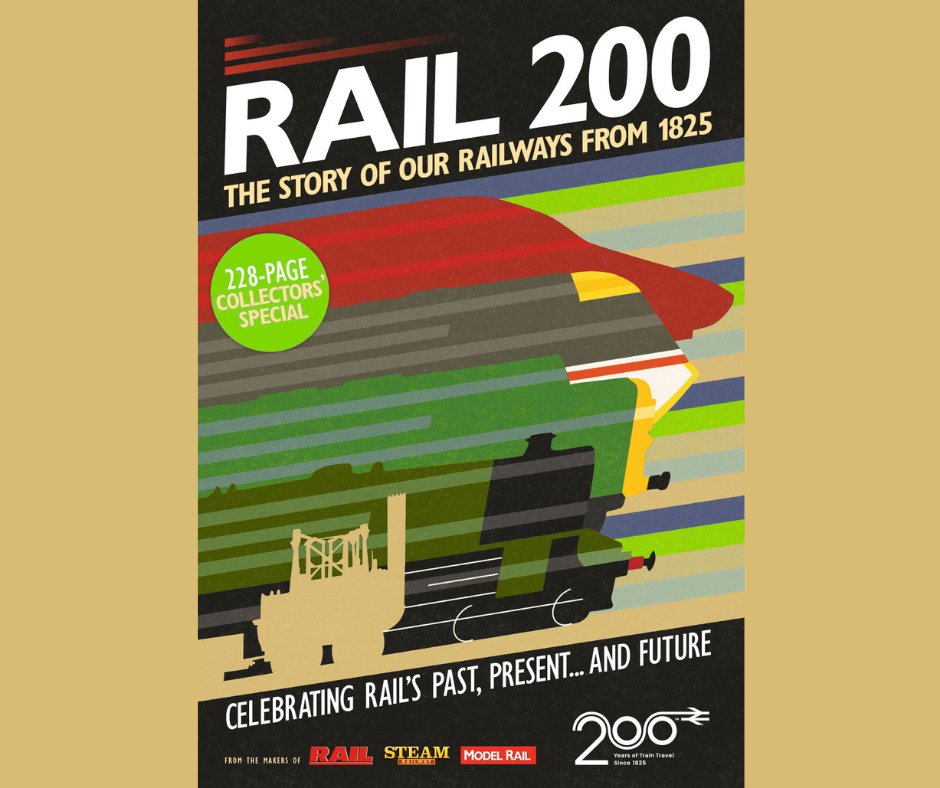 Look what’s just hit the shelves! 📖  

A special 228-page souvenir bookazine has been launched by <a href="/RAIL/">RAIL Magazine</a>, <a href="/SteamRailway/">Steam Railway</a> and <a href="/modelrailUK/">Model Rail Magazine</a> to celebrate 200 years of the modern railway  

Priced £9.99, the publication is available to purchase from WH Smith, Morrison’s and at