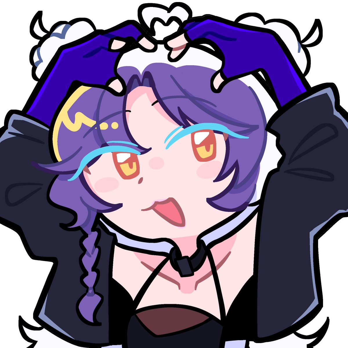 Me gibs u heart.
   Gimme back &gt;:3

Art: @/CoklatPahit_04 
#Vtubers #art #ENVtuber