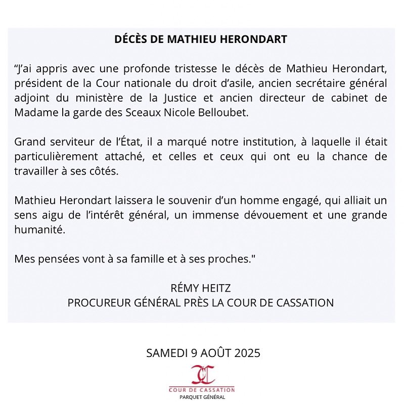 Remy_Heitz_PG's tweet photo. Décès de Mathieu Herondart https://t.co/LsdeNyqcz8