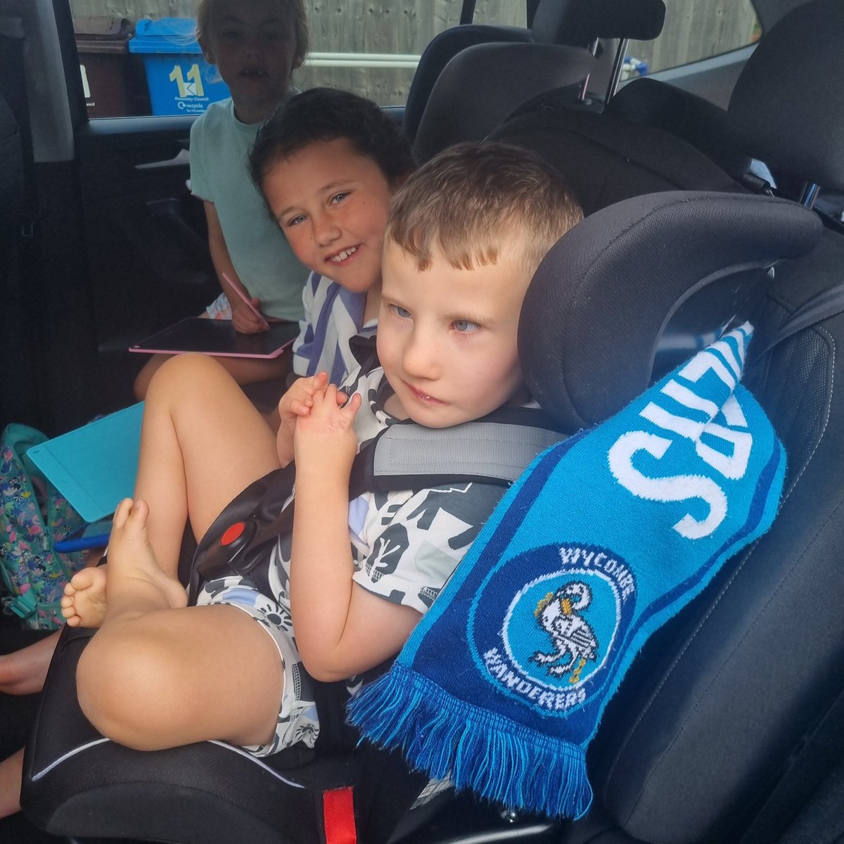 Setting off for our first home game of season Vs Stockport. 

Kids cant wait to pick the new kit up.  Come on Wycombe. <a href="/wwfcofficial/">Wycombe Wanderers</a> <a href="/theWycombeWay/">The Wycombe Way</a> @TheWycombeZone <a href="/WWFCWomen/">Wycombe Wanderers Women (𝘞³)</a>