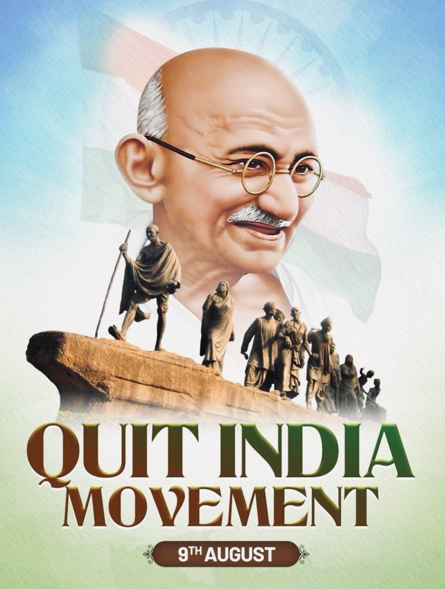 Remembering the brave souls, led by Mahatma Gandhi. who ignited the #QuitIndiaMovement 83 years ago today. Their unwavering spirit and call for "Do or Die" became a turning point in India's struggle for independence. A tribute to their sacrifice and a reminder of the power of