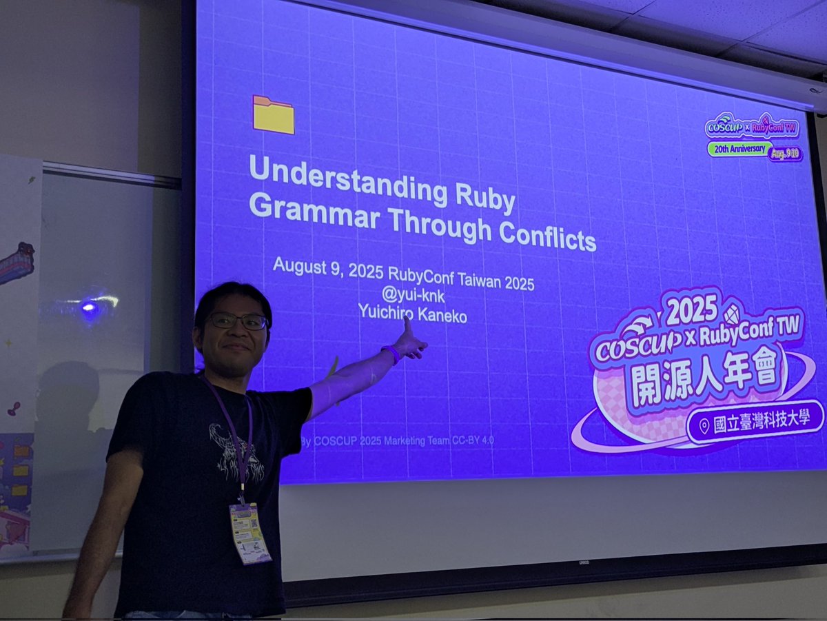 ydah_'s tweet image. absolutely, he is the parser monster #rubyconftw