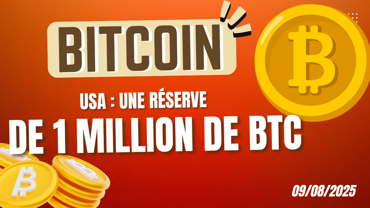 BITCOIN USA 🇺🇸 UNE RÉSERVE STRATÉGIQUE DE 1 MILLION DE BITCOINS 🚀  ANALYSE CRYPTO & NEWS Vidéo disponible içi : 👉 https://t.co/fYqPHajYc2 -  Commentez ma vidéo sur YouTube ✓ - Partagez et