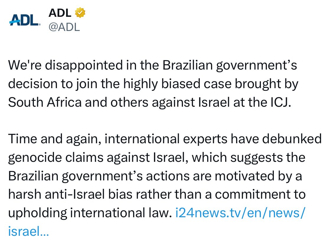 Remember, according to the ADL, holding Israel accountable for Israel’s actions is also antisemitism.