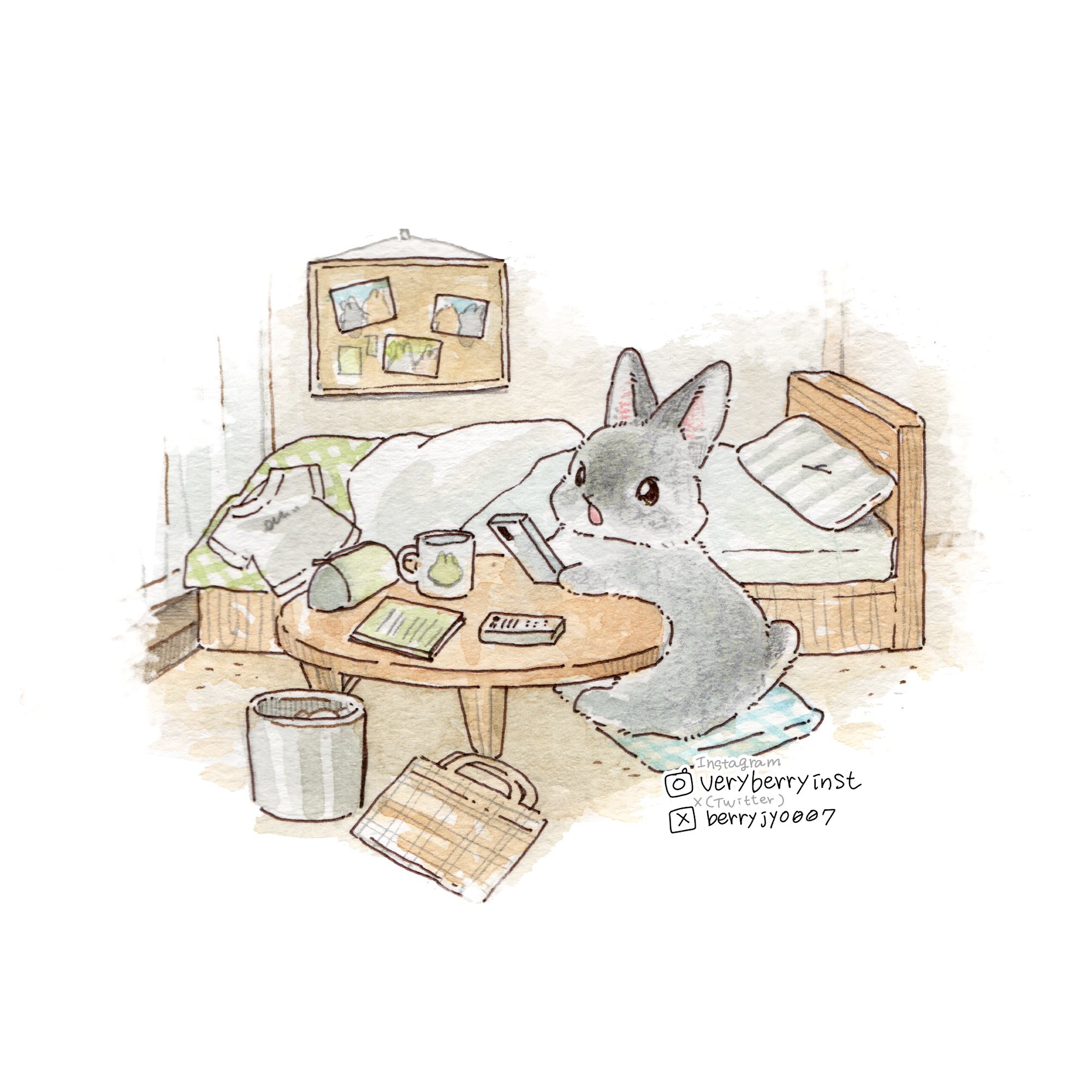 サワダモコ　2015 うさぎにヘッドホン　原画　実作 世界“1作品“ VeryBerry (@berryjyo007) / X