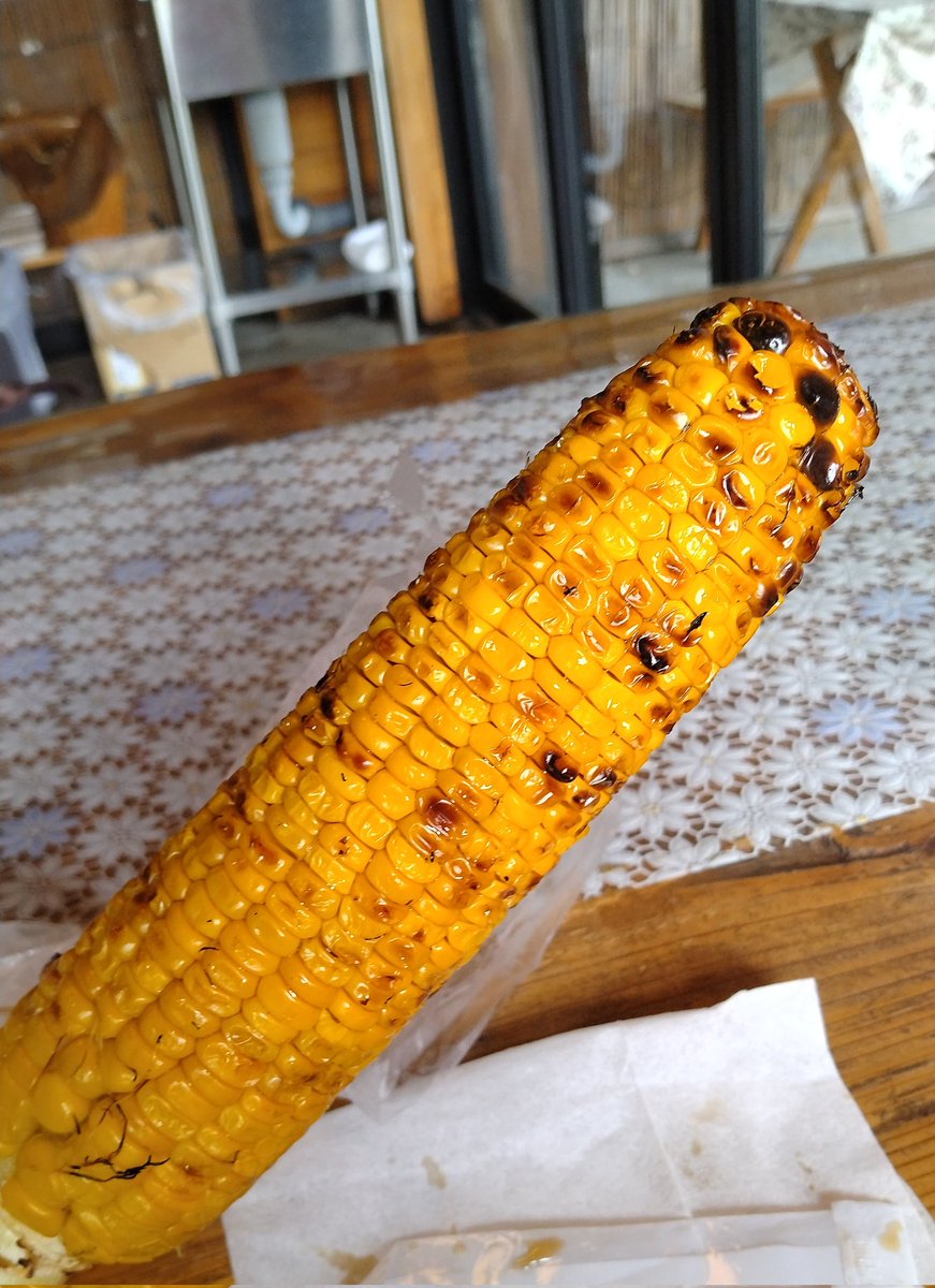 信濃町の焼きとうもろこし🌽
