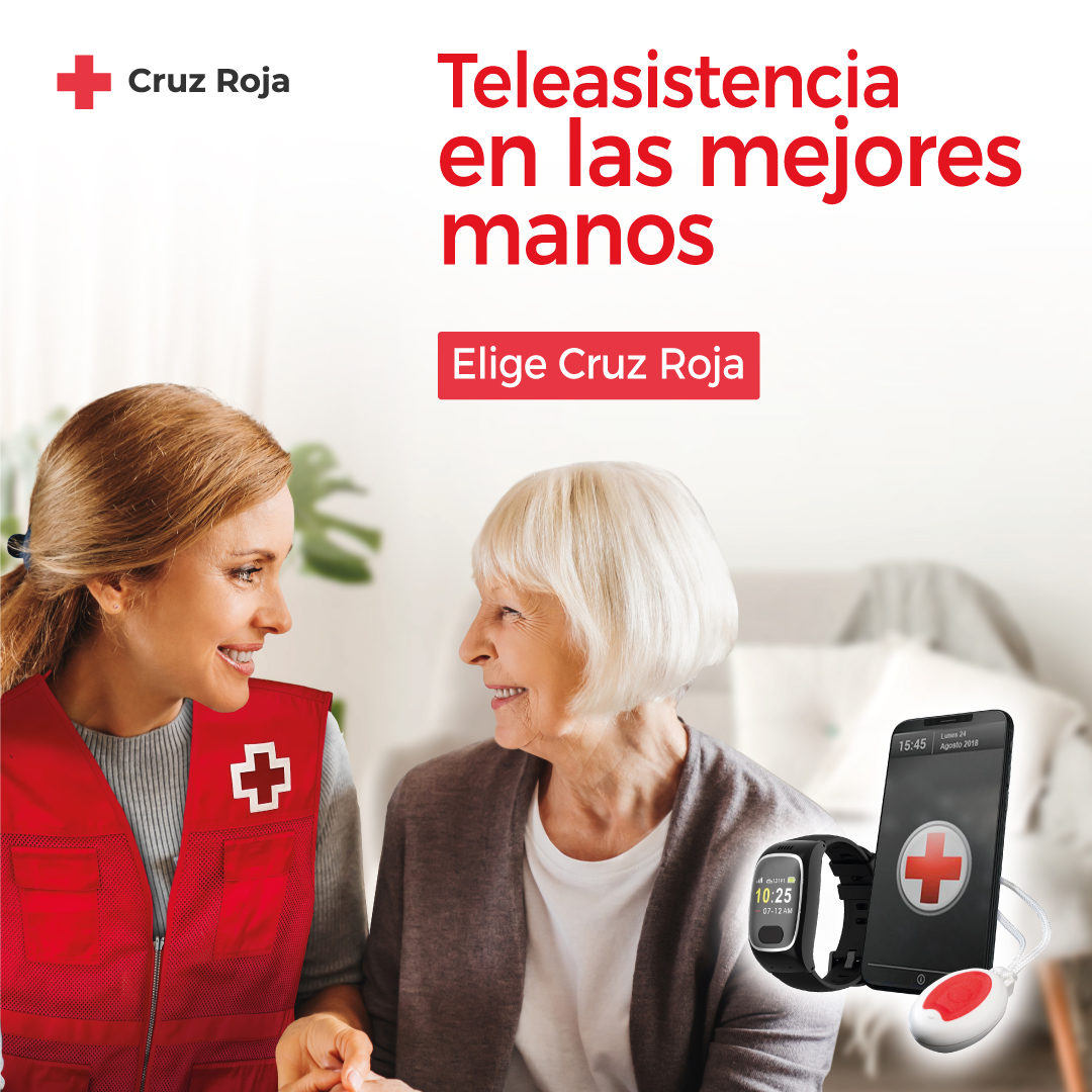 Un botón rojo que te da seguridad, compañía y tranquilidad.

La teleasistencia móvil fomenta la autonomía y ofrece una respuesta inmediata ante cualquier situación de emergencia.

Con este servicio de Cruz Roja estás en las mejores manos.

☎ Llámanos: 900100333