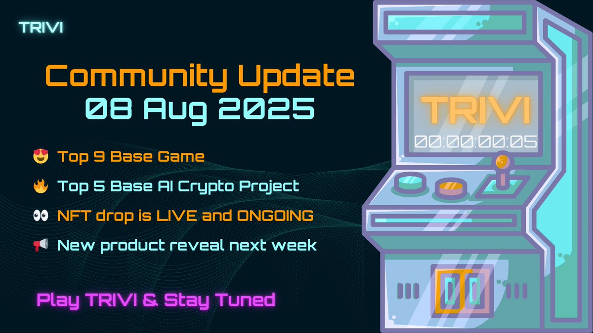 Patch007_'s tweet photo. Yesterday, I dropped some 🔥 news, and the vibes are off the charts 

Thanks to you, @DappRadar ranks us:

Top 9 @Base Game  
Top 5 @Base AI Crypto Project

Let’s keep the momentum going, @TriviAgent fam https://t.co/Wg8EPtHFNi
