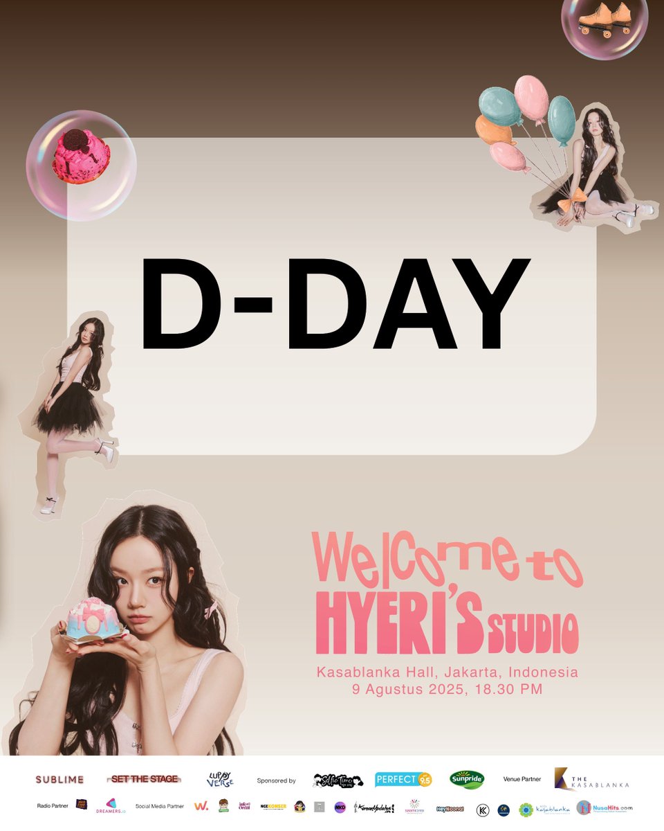 luppyverse's tweet photo. 🔥 D-DAY 🔥
Hari yang kita tunggu-tunggu akhirnya DATENG JUGA!!! 😭💖
Hari ini kita ketemu Hyeri beneran, bukan cuma di layar HP 📱✨
Udah siap senyum-senyum, teriak, dan bawa pulang kenangan manis? 🫶🏻

📍 Kasablanka Hall, Jakarta
🗓 9 Agustus 2025 | 18.30 WIB
🎟 Tiket masih di https://t.co/igPZDKf5Qh (yang mau last minute, gaskeun!)

💌 See you at Hyeri’s Studio, bestie!

#HYERI_in_JAKARTA 
#이혜리 #HYERI  #혜리 
#HYERIFANMEETING 
#HYERIFANMEETINGINJAKARTA 
#LUPPYVERSE