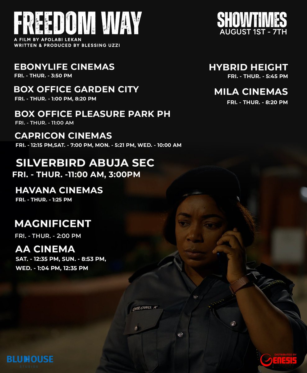 New Showtimes for Freedom Way this weekend! Go see Freedom Way with your family and friends in a cinema near you today!