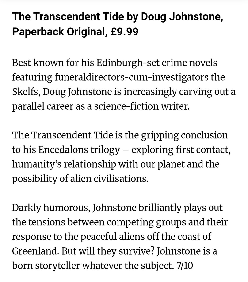 Philip Patterson (@theagentphil) on Twitter photo Reviews of <a href="/doug_johnstone/">Doug Johnstone</a> new novel, The Transcendent Tide in <a href="/TheScotsman/">The Scotsman</a> <a href="/DailyMirror/">The Mirror</a> and <a href="/newscientist/">New Scientist</a>. Out next week (14th August). <a href="/OrendaBooks/">Karen Sullivan 🇺🇦🇨🇦🇬🇧</a> Reviews of <a href="/doug_johnstone/">Doug Johnstone</a> new novel, The Transcendent Tide in <a href="/TheScotsman/">The Scotsman</a> <a href="/DailyMirror/">The Mirror</a> and <a href="/newscientist/">New Scientist</a>. Out next week (14th August). <a href="/OrendaBooks/">Karen Sullivan 🇺🇦🇨🇦🇬🇧</a>