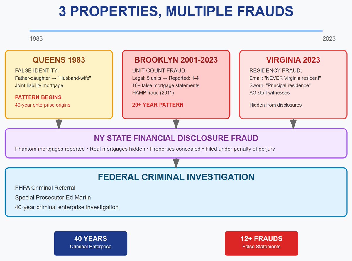 BREAKING: Special Prosecutor Ed Martin now has the most documented mortgage fraud case in modern political history

READ THE COMPLETE ROADMAP TO CONVICTION: 
➡️whitecollarfraud.com/2025/08/09/the…

Letitia James ran a 40-YEAR CRIMINAL ENTERPRISE while serving as NY's top prosecutor:

BROOKLYN