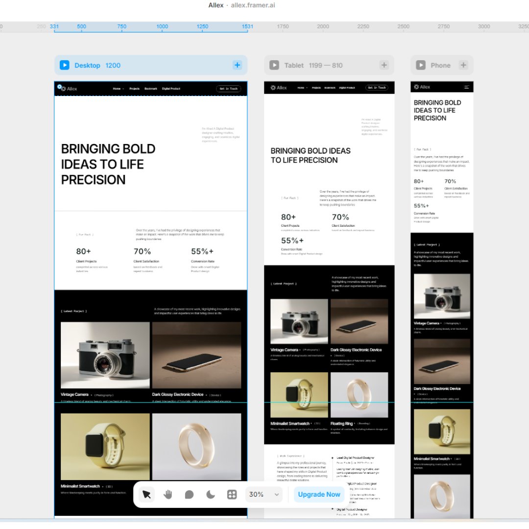 rh063574's tweet image. 🚀 𝐀𝐥𝐥𝐞𝐱 – Personal Portfolio @framer Template
Work in progress… getting ready for resubmission! ✨

#Framer #PortfolioDesign #WebDesign #InProgress #TemplateDesign #FramerTemplate #UIUX #WebDevelopment