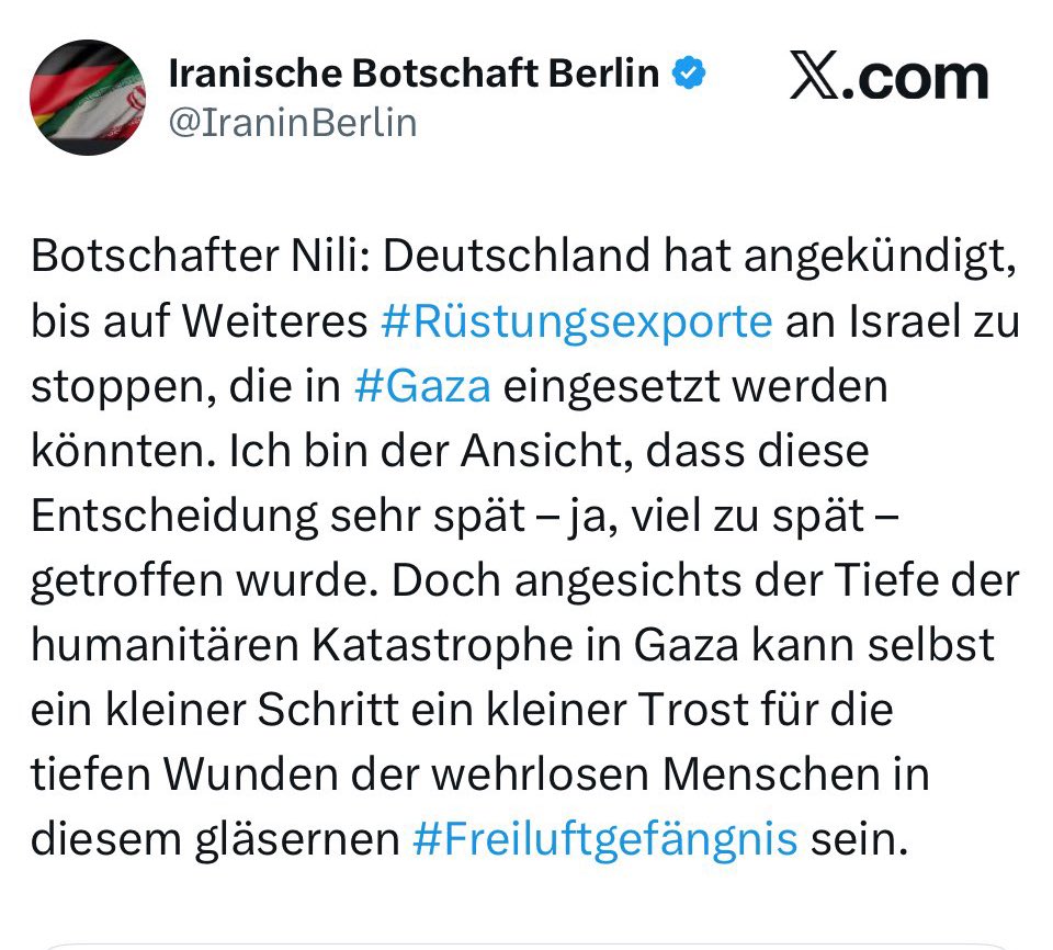 Wenn sich eine Terrorbotschaft in Berlin bedankt, dann weiß man, wie man Terroristen glücklich machen kann.
Danke #Merz 
#B0908