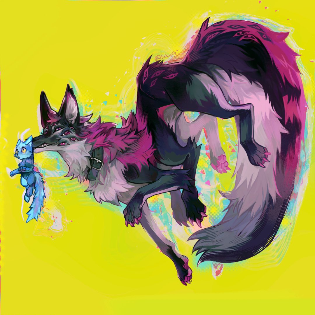 sebychu's tweet photo. Trying to break my art block and came across a fun little 'create a creature based on you' thing. https://t.co/P2ztzzQHRW