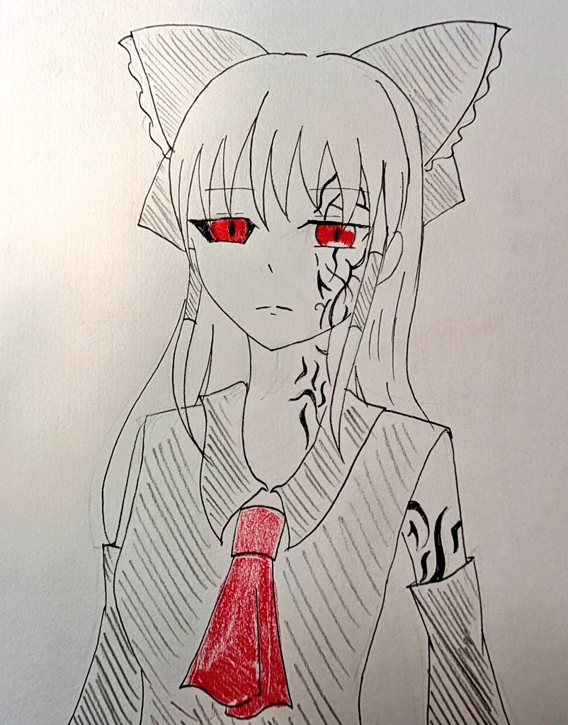 UndertaleAU14's tweet photo. 禍霊夢

(最近mmdを見て描きたくなったので)
 #東方Projectイラスト 
 #8月9日は博麗の日 https://t.co/cCp173c86Q