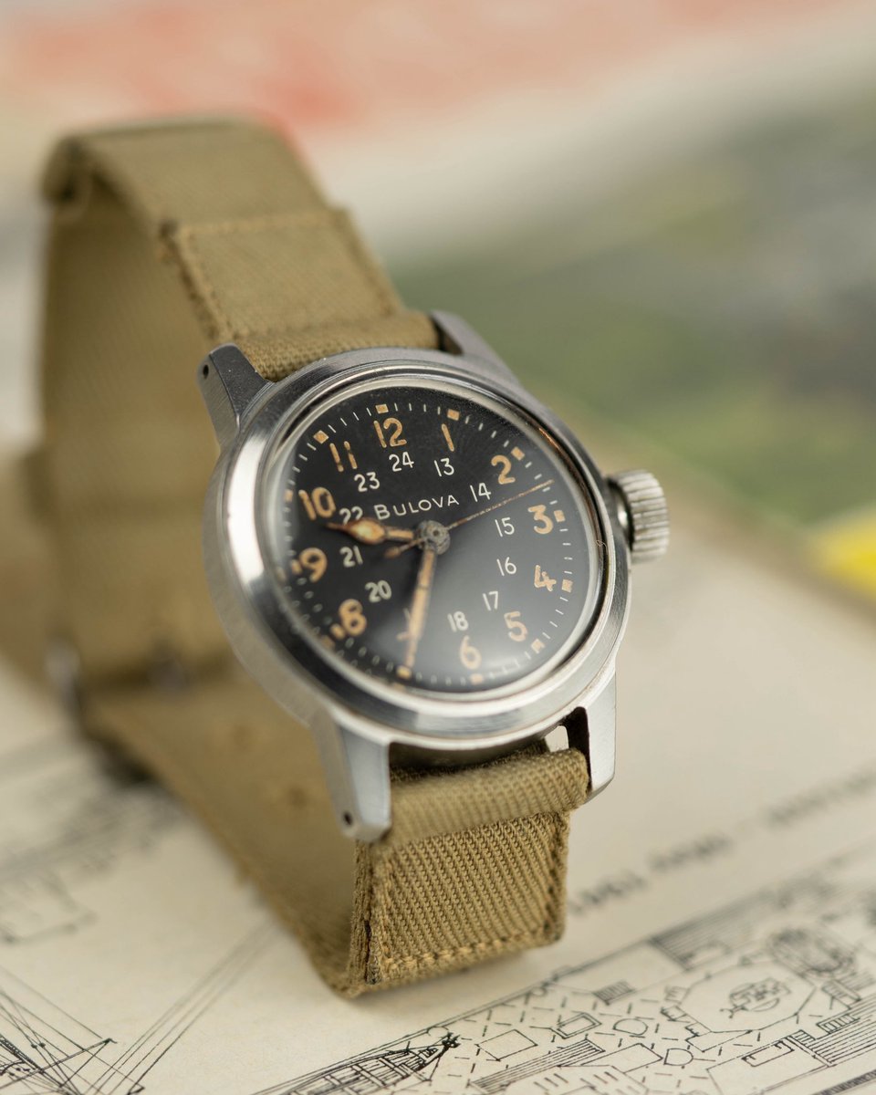 Sneak peek: This Bulova watch was issued to the US military circa 1950. In great original vintage condition. Will post on Instagram tomorrow, but wanted to treat my followers on X / Twitter first! Now available via DM.
