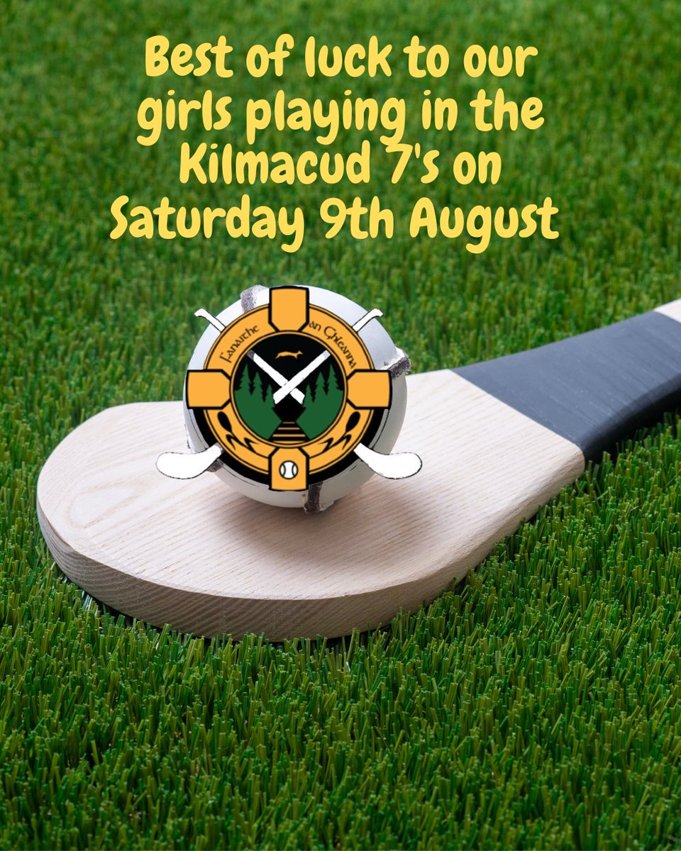 Wishing our Seniors a fantastic day as they take part in the Kilmacud/Crokes 7's........have fun girls and see ye tomorrow in Croke Park to support Emma and Cork.
🔴⚪
💚🖤💛