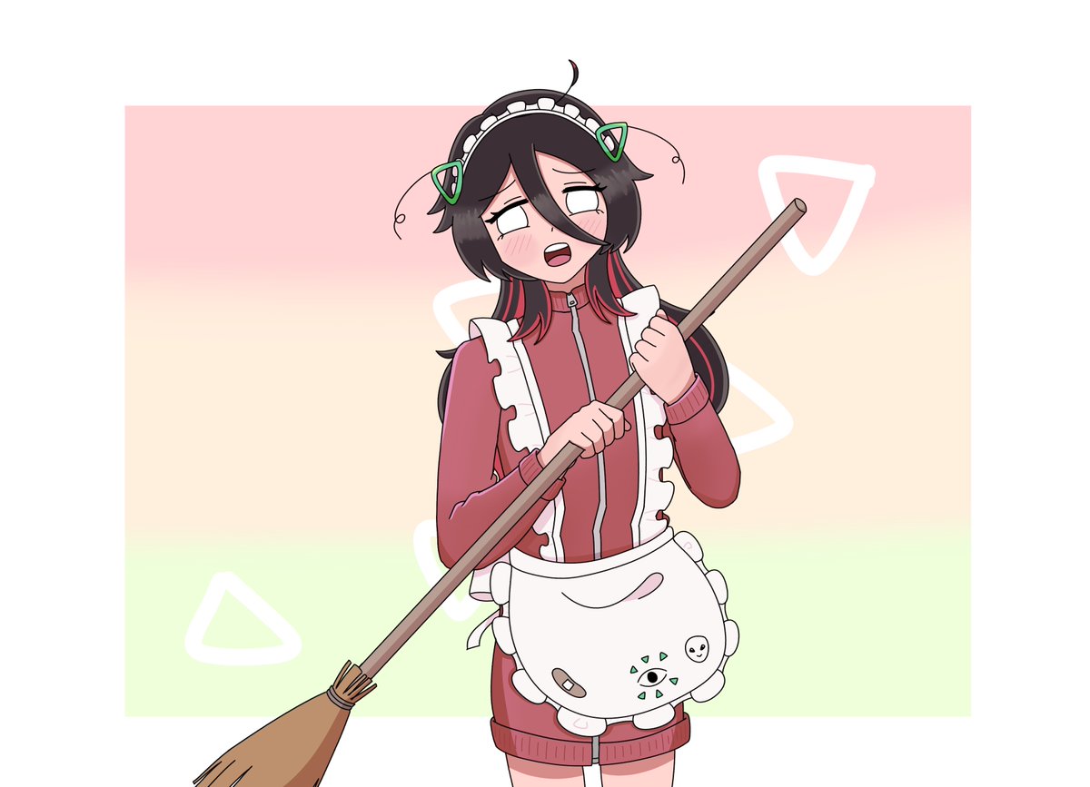elementarycup's tweet photo. I drew @6010nian's OC for Art Fight 2025! 👾🧹 https://t.co/fWZh14o81m