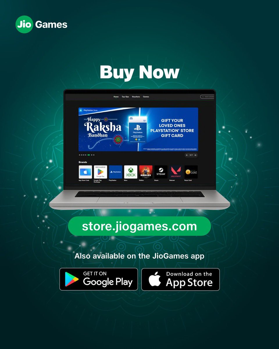 Double up your sibling’s happiness this Raksha Bandhan 🎮

Don’t miss out - shop exclusive offers, game upgrades, and more, only on Store.JioGames.com or the JioGames app!
To explore Store, click on the link - tinyurl.com/4neybasz

#PlayStationStore #JioGames
