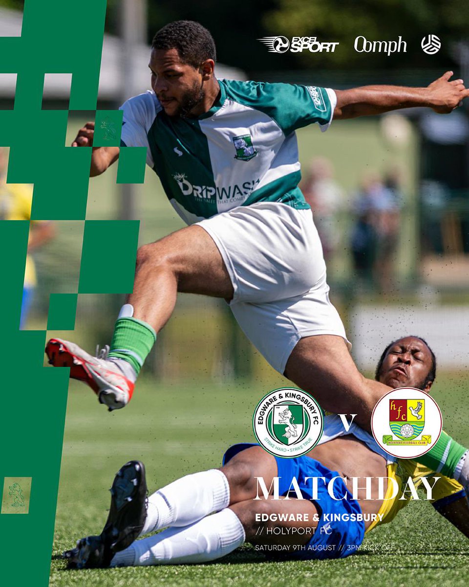 Edgware & Kingsbury Football Club (@e_k_fc) on Twitter photo 📣 It’s league action today as #TheWares look to bring home 3 vital points.
💪 Every tackle;every pass; every shot… counts! Let’s make it ours!
🗓️ Saturday 9th August
🏟️ Silver Jubilee Park
📍 NW9 7NE
🆚 <a href="/HolyportFC/">Holyport FC | Est 1897</a>
⚽️ 3pm KO
#UpTheWares 💚🤍 📣 It’s league action today as #TheWares look to bring home 3 vital points.
💪 Every tackle;every pass; every shot… counts! Let’s make it ours!
🗓️ Saturday 9th August
🏟️ Silver Jubilee Park
📍 NW9 7NE
🆚 <a href="/HolyportFC/">Holyport FC | Est 1897</a>
⚽️ 3pm KO
#UpTheWares 💚🤍