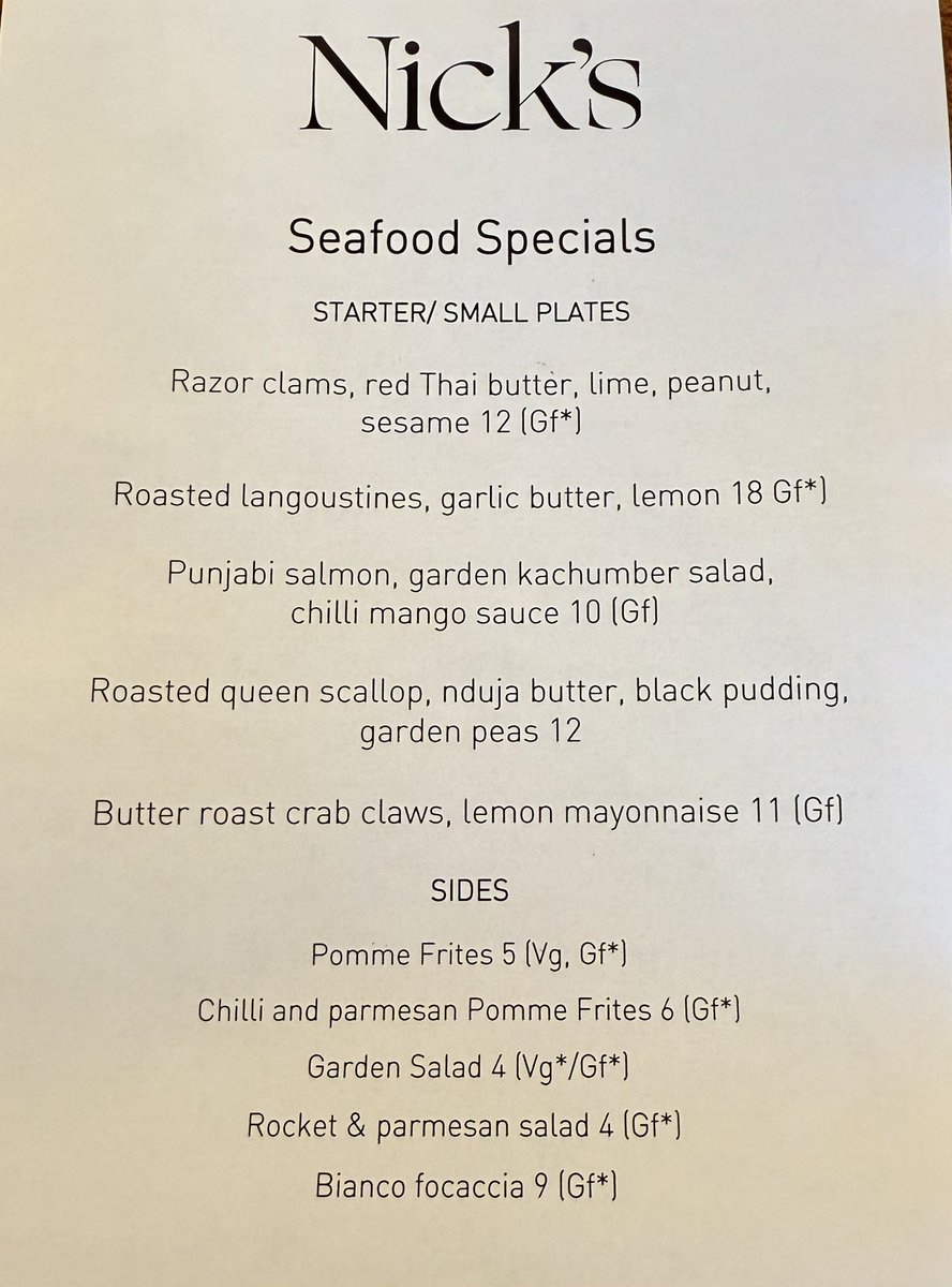 Today’s seafood bar menu:)!