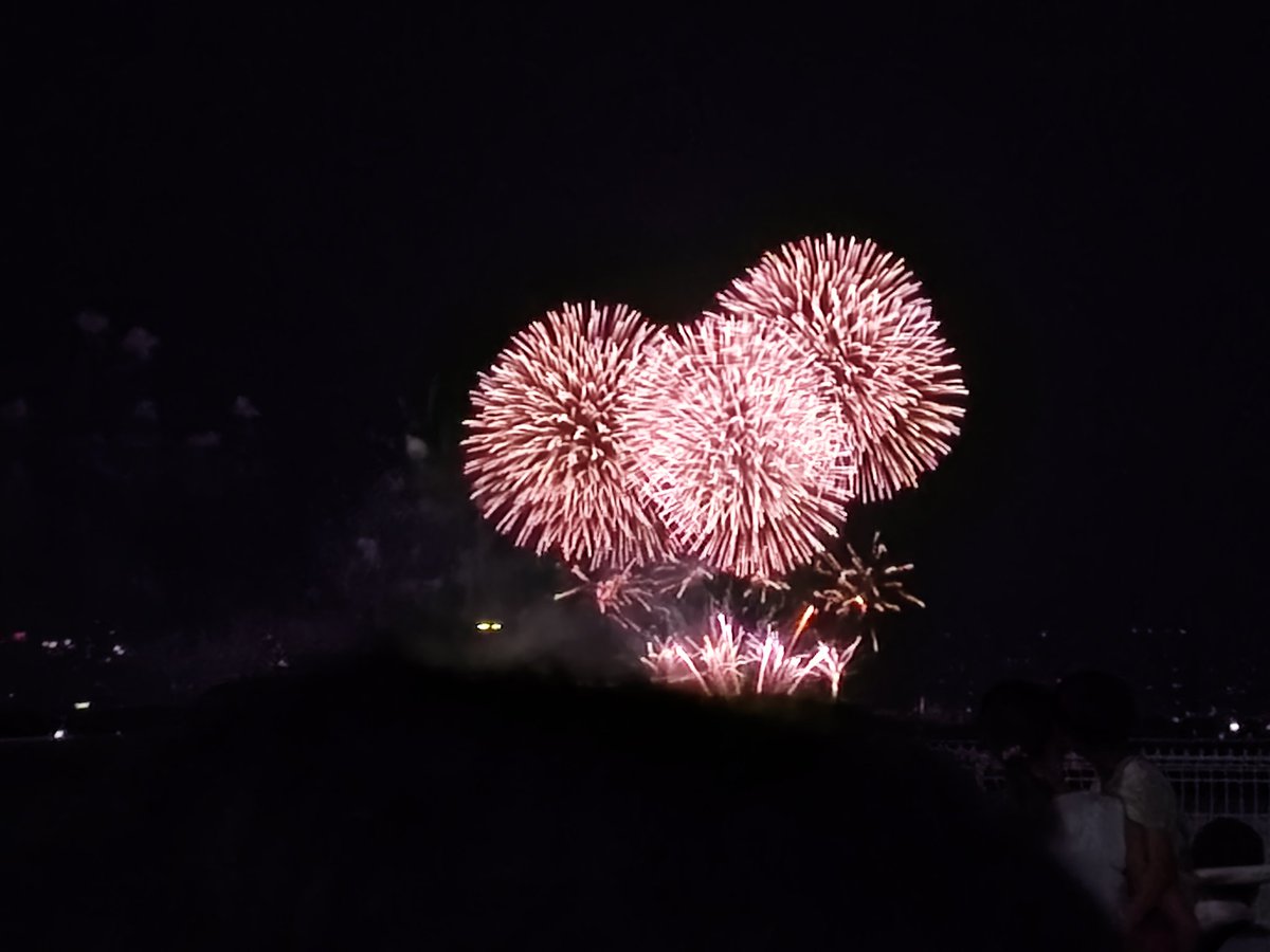 イオンの屋上で花火見てきました✨
長男の頭が入った写真だけキレイに撮れた🤣