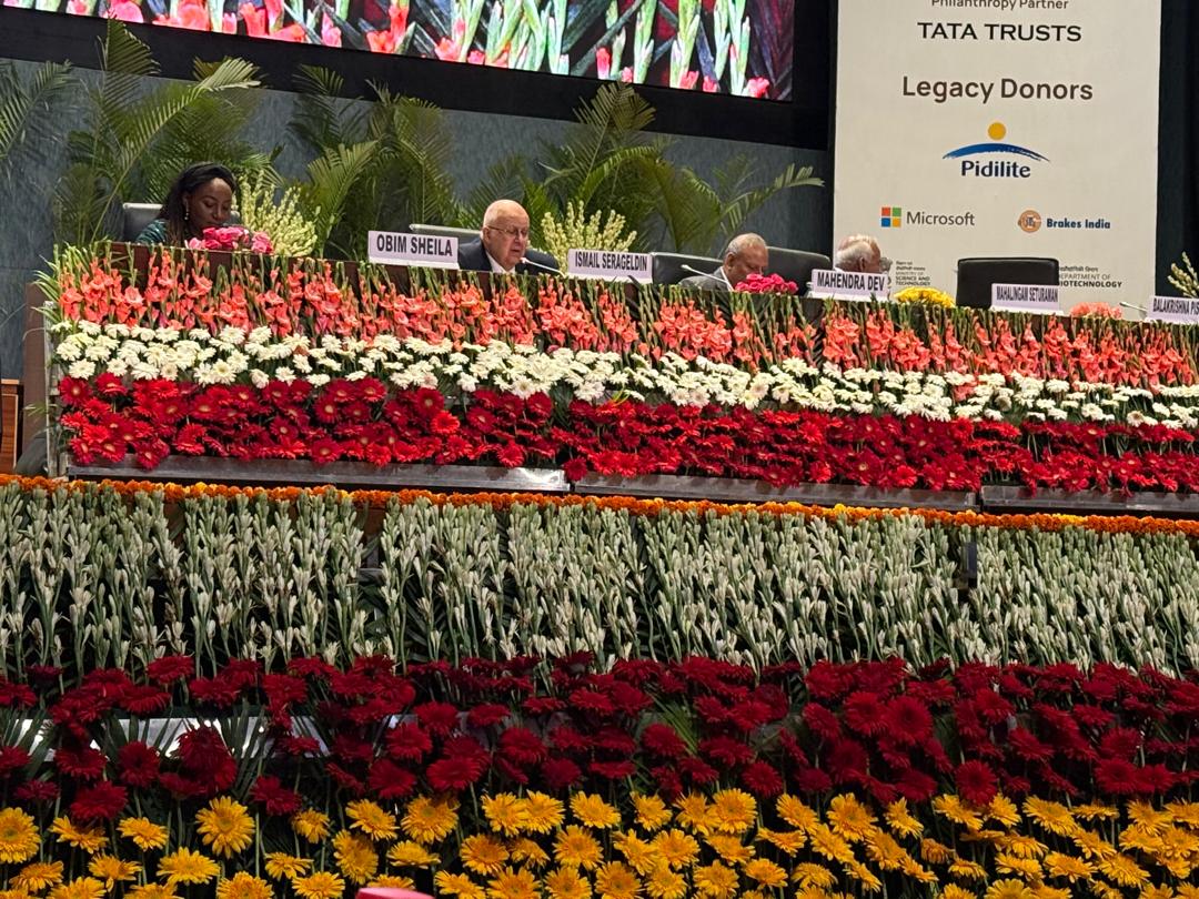 ScienceAlly's tweet image. Our Executive Director, Sheila Obim, at the Evergreen Revolution: The Pathway to Biohappiness conference, which honors Professor Swaminathan’s lifelong commitment to ensuring food security for all.

#GreenRevolution