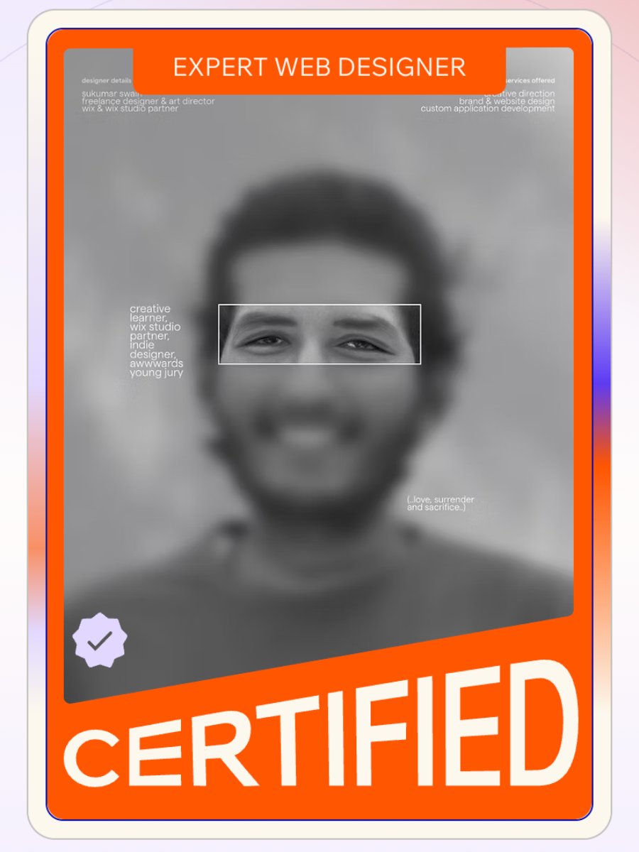 thesukumarswain's tweet image. I know, I know, I'm always late, but
I’m happy to share that I’ve obtained a new certification: the Wix Studio Web Designer Certification from @WixStudio!
Thank you, Wix Studio Team, for this amazing one!!!
#webdesign #nocodedesign #buildinpublic #daretoshare