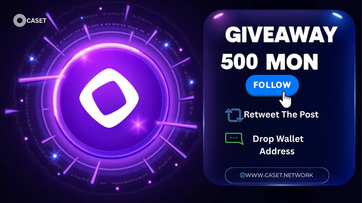 NftAura (@0xnftaura) on Twitter photo 500 $MON GIVEAWAY ๐
Complete The Following Tasks:-
1) Follow <a href="/casetnetwork/">Caset</a>
2) Retweet Post Link 
3) Submit Address In Comment 500 $MON GIVEAWAY ๐
Complete The Following Tasks:-
1) Follow <a href="/casetnetwork/">Caset</a>
2) Retweet Post Link 
3) Submit Address In Comment