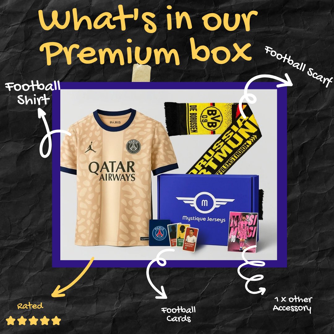 Mystique Jerseys (@mystiquejerseys) on Twitter photo 🚨 PREMIUM BOX GIVEAWAY 🚨
Win a Mystique Jerseys Premium Box which includes:
⚽ A Football Shirt
🧣 A Football Scarf
🎴 Football Cards
And another mystery accessory 👀
To enter:
1️⃣ Follow <a href="/MystiqueJerseys/">Mystique Jerseys</a>
2️⃣ Like & RT this post
3️⃣ Tag a mate who’d love this!
Winner picked 📅 🚨 PREMIUM BOX GIVEAWAY 🚨
Win a Mystique Jerseys Premium Box which includes:
⚽ A Football Shirt
🧣 A Football Scarf
🎴 Football Cards
And another mystery accessory 👀
To enter:
1️⃣ Follow <a href="/MystiqueJerseys/">Mystique Jerseys</a>
2️⃣ Like & RT this post
3️⃣ Tag a mate who’d love this!
Winner picked 📅