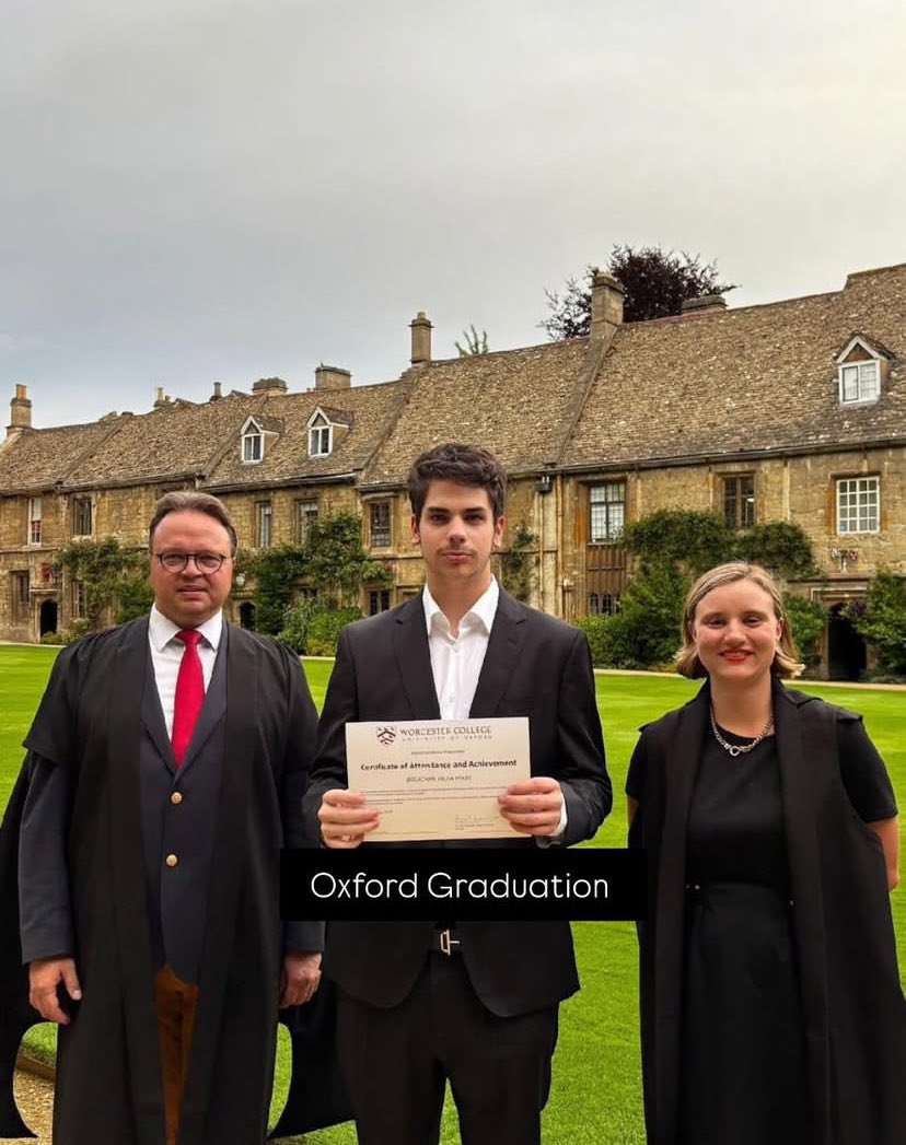 Sayın REİS SEDAT PEKER'in aslan oğlu Boğaçhan PEKER, Oxford Üniversitesi’ne bağlı Worcester College’da eğitim programını başarıyla tamamladı.