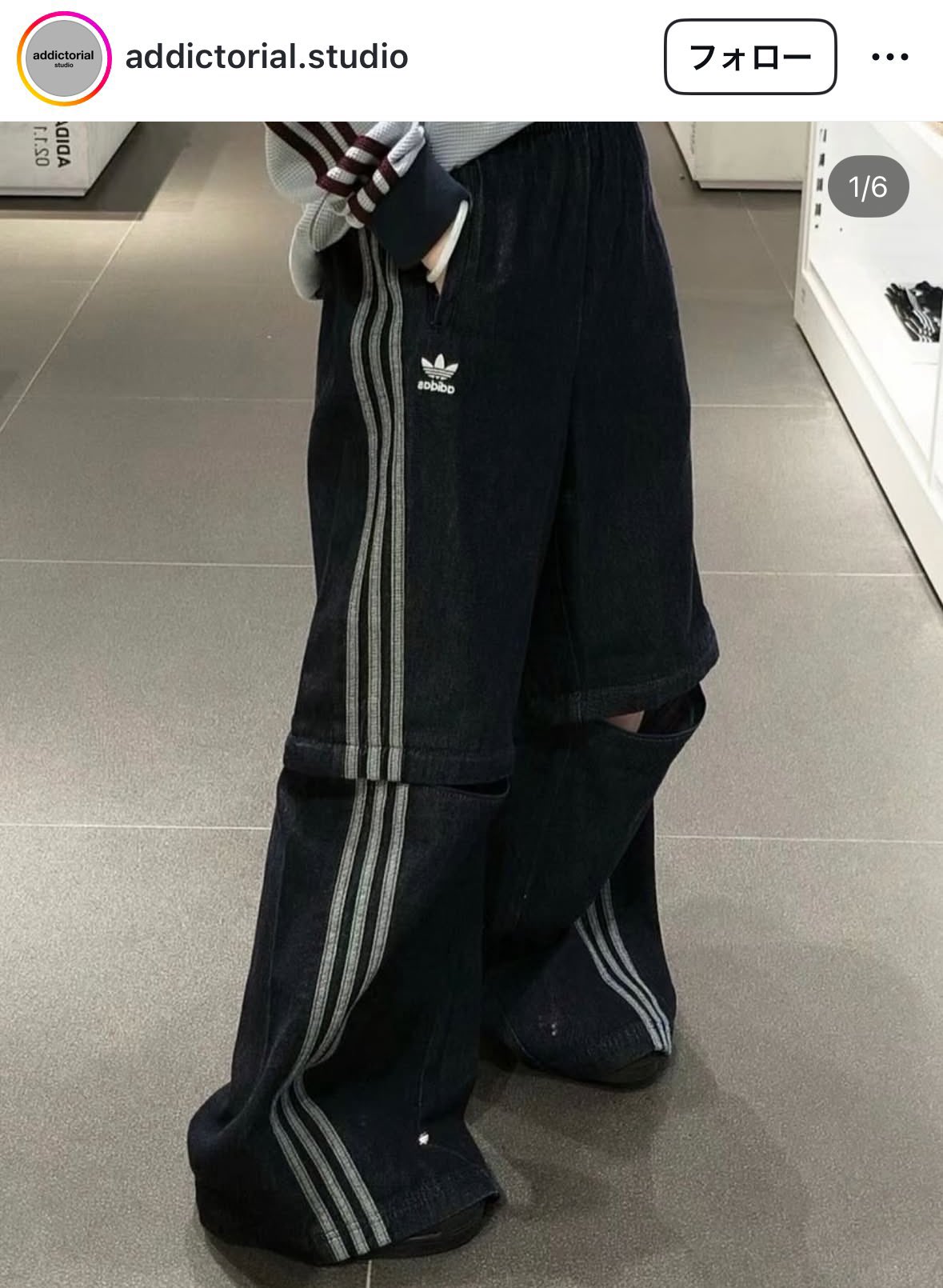 adidas バギーデニム ブラック アディダス バギーデニム｜Yahoo!フリマ（旧PayPayフリマ）