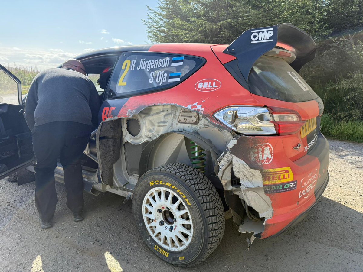 It doesn't get any better for Romet and Sim 😔 

Puncture and delamination on the first stage today, but on the second stage this morning, he Estonian pairing are the closest to rally leader Creighton!

What could have been!

#BRC #BRCRally