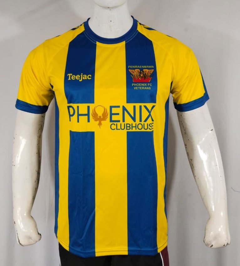 Penmaenmawr Phoenix FC Veterans XI Home Shirts 2025-26 teejac.com