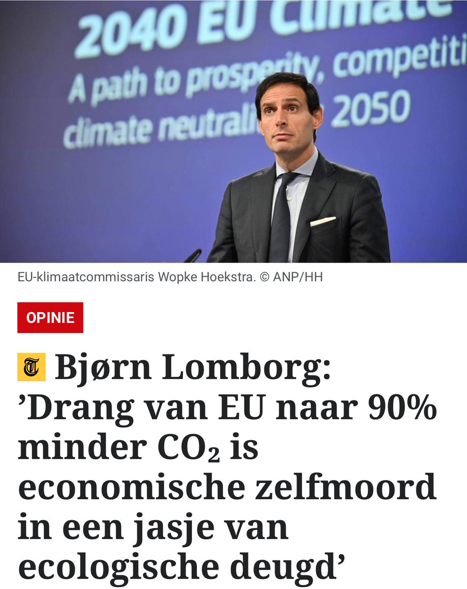 Hoekstra gooide al zijn principes overboord voor het baantje van EU-Commissaris.

Het demissionaire kabinet keek weg. Baantjesruil, en het #CDA zat niet eens in de regering. 

De #GreenDeal = marxistisch eco-beleid dat Europa economisch sloopt.

Kosten in 2050: &gt; $3.000