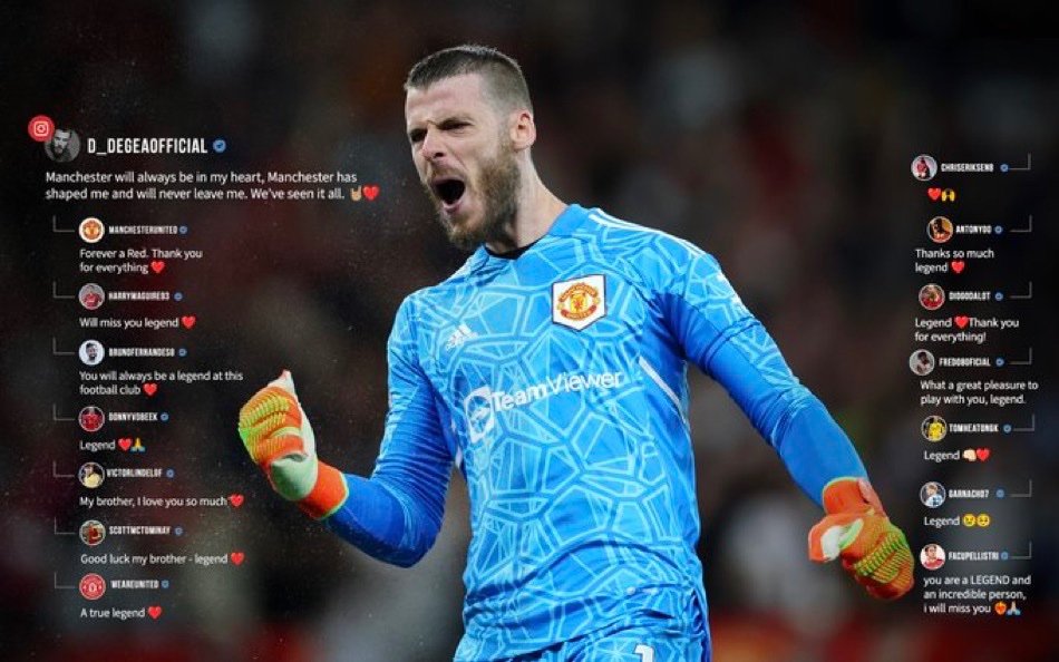 UTDFondree's tweet photo. 🏆 Premier League 
🏆 Fa Cup 
🏆 EFL Cup  2x
🏆 Europa League 
🏆 3x FA Community Shield
🥇 4x Sir Matt Busby Player of the Year
🥇 4x MUFC Players’ Player of the Year 
🥇 5x PFA Team of the Year (Premier League)
🧤 2x Premier League Golden Glove

Welcome home, @D_DeGea ❤️ https://t.co/cSm0Fu8Lvy